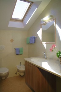 Bagno nell' Appartamento Schlernblick all'agriturismo a Castelrotto