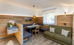 living room in the apartment sciliar a Castelrotto in the dolomites